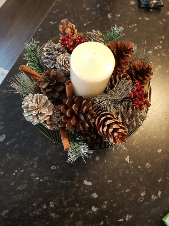 sustainable Christmas centrepiece