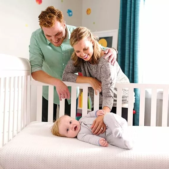 
Roll over image to zoom in







VIDEO
Lullaby Earth Breathe Safe 2-Stage Breathable Crib Mattress 