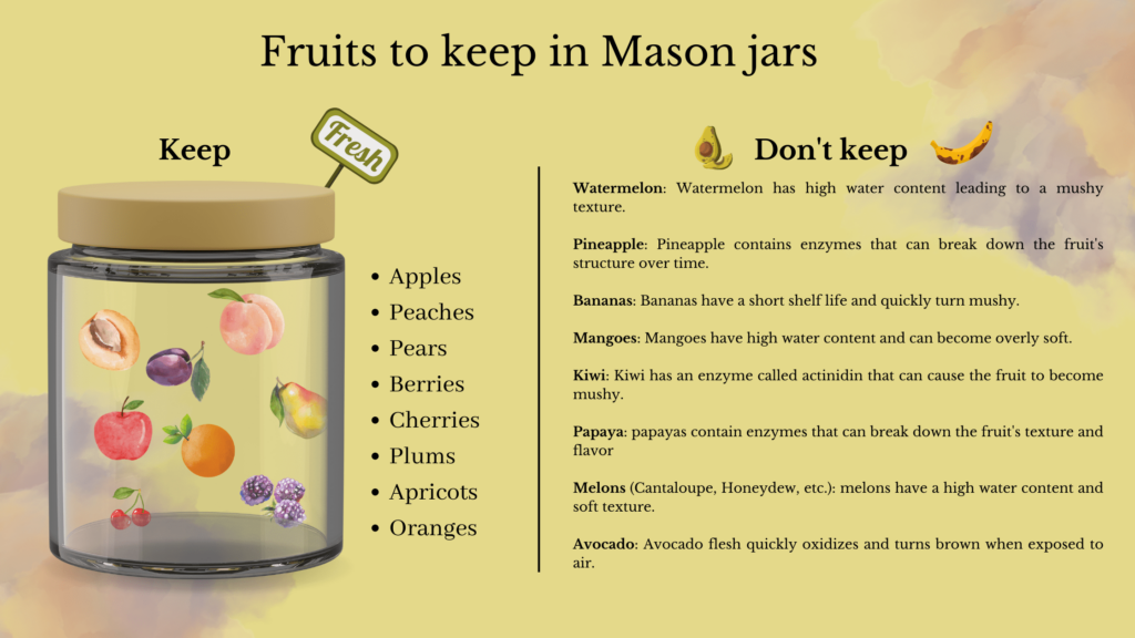 Benefits of using mason jars for fruit storage