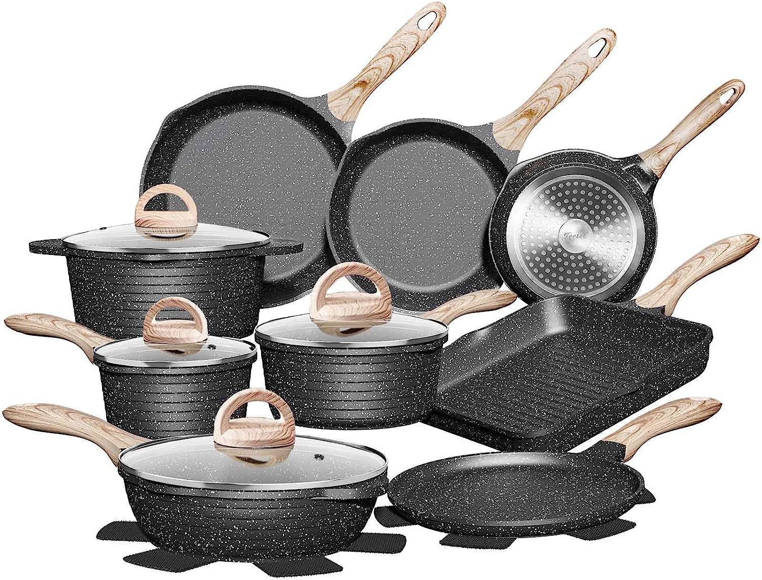 JEETEE Pots and Pans Set Nonstick 