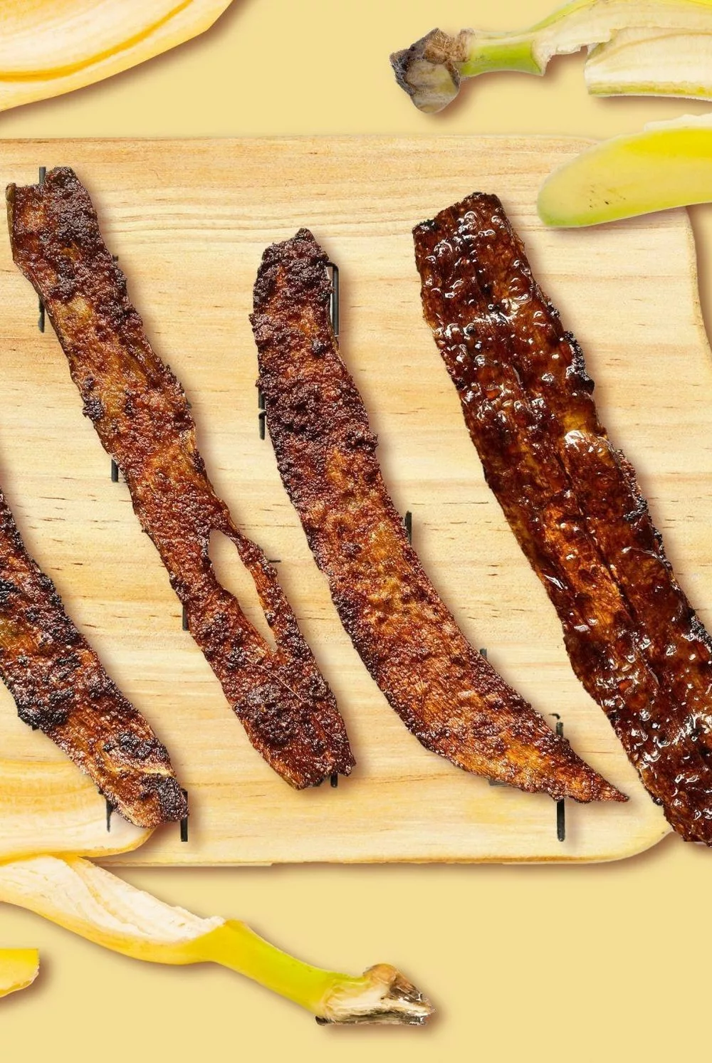 Vegan banana peel bacon recipe